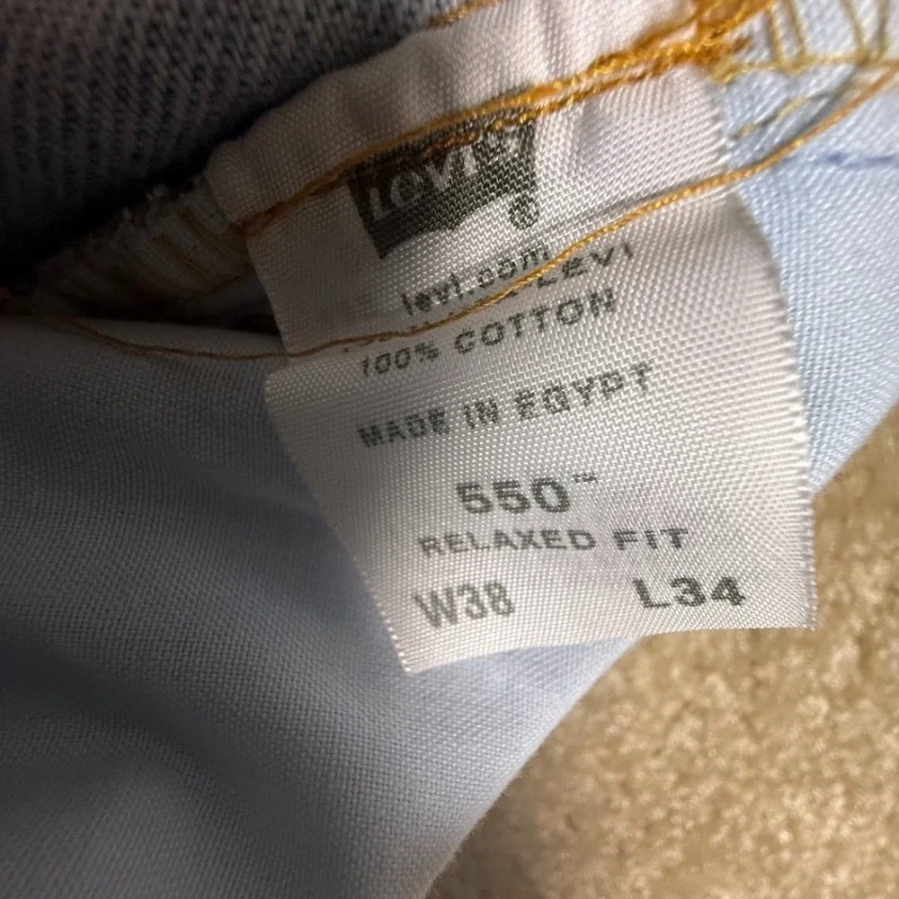 Y2K Levi's 550 Jeans Mens 38 (36) x34 Relaxed Fit Light‎ Wash Denim Egypt